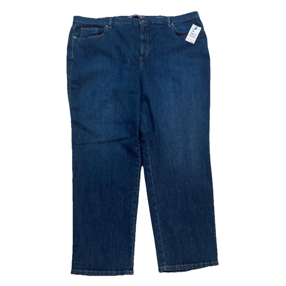 Gloria Vanderbilt Denim Jeans Amanda Blue Dark Wash Women's 24W Tapered Leg NWT
